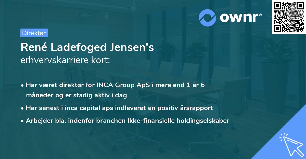 René Ladefoged Jensen's erhvervskarriere kort