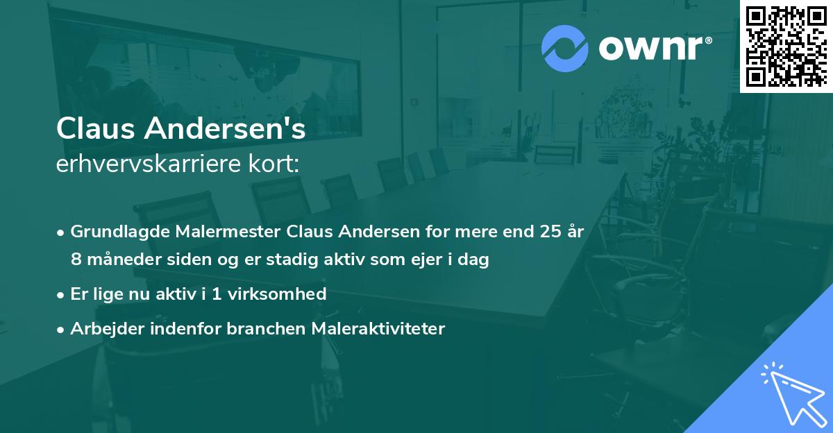 Claus Andersen's erhvervskarriere kort