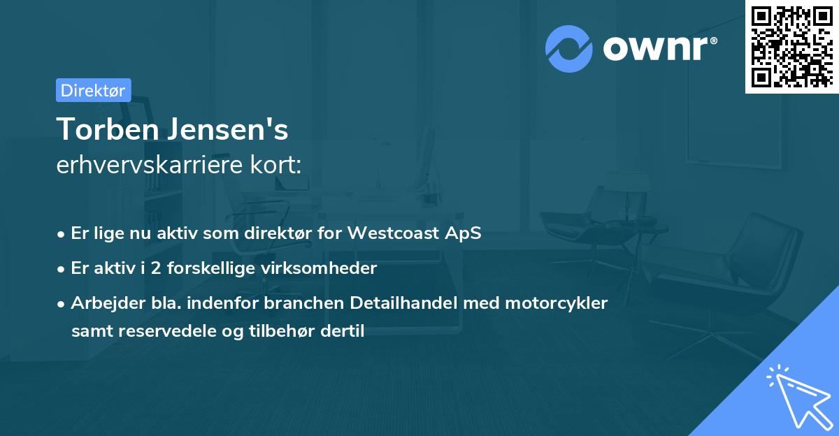 Torben Jensen's erhvervskarriere kort