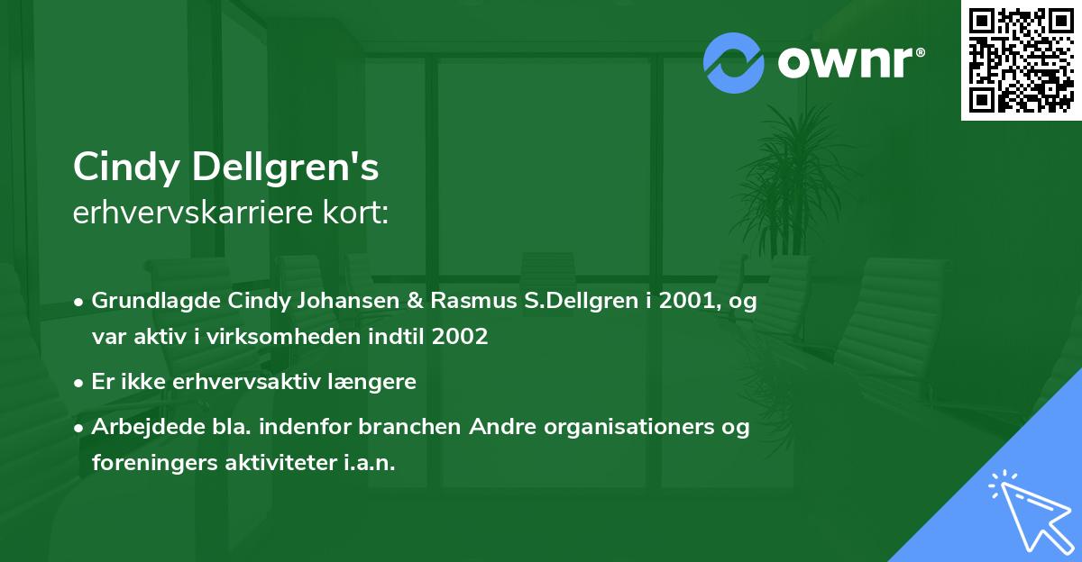 Cindy Dellgren's erhvervskarriere kort