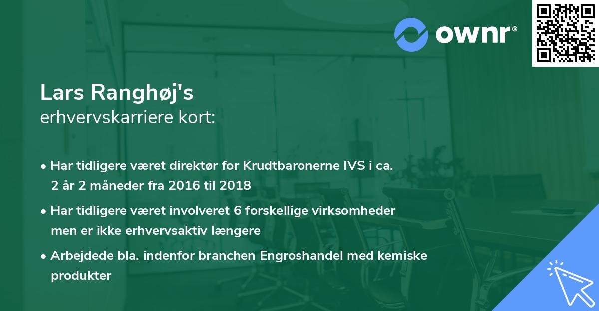 Lars Ranghøj's erhvervskarriere kort