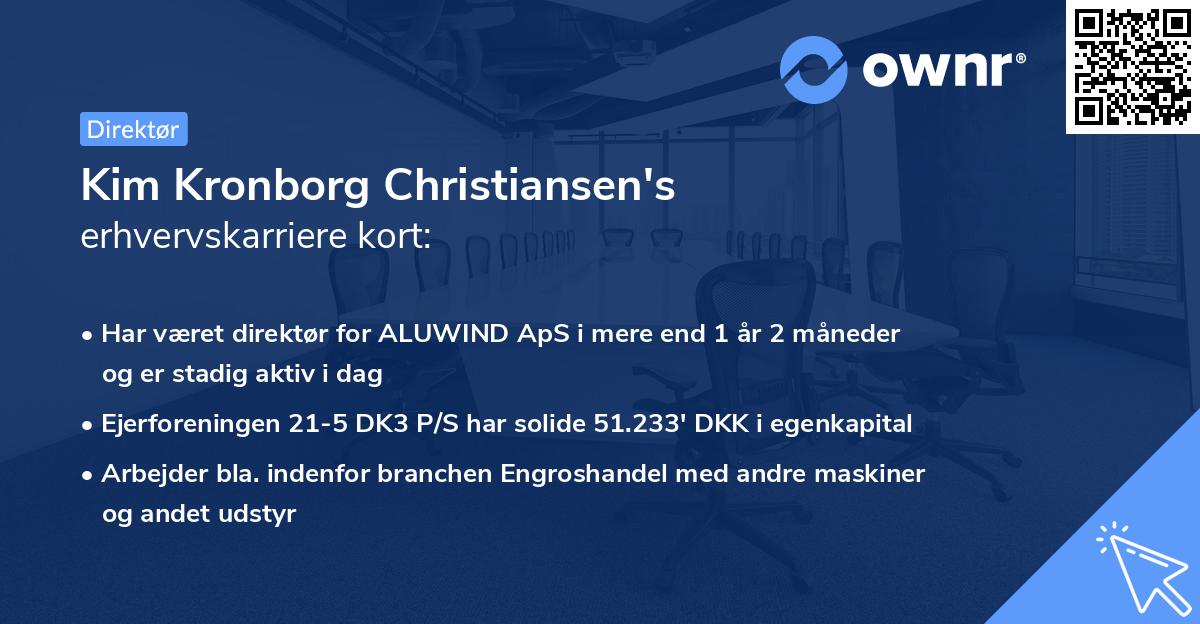 Kim Kronborg Christiansen's erhvervskarriere kort