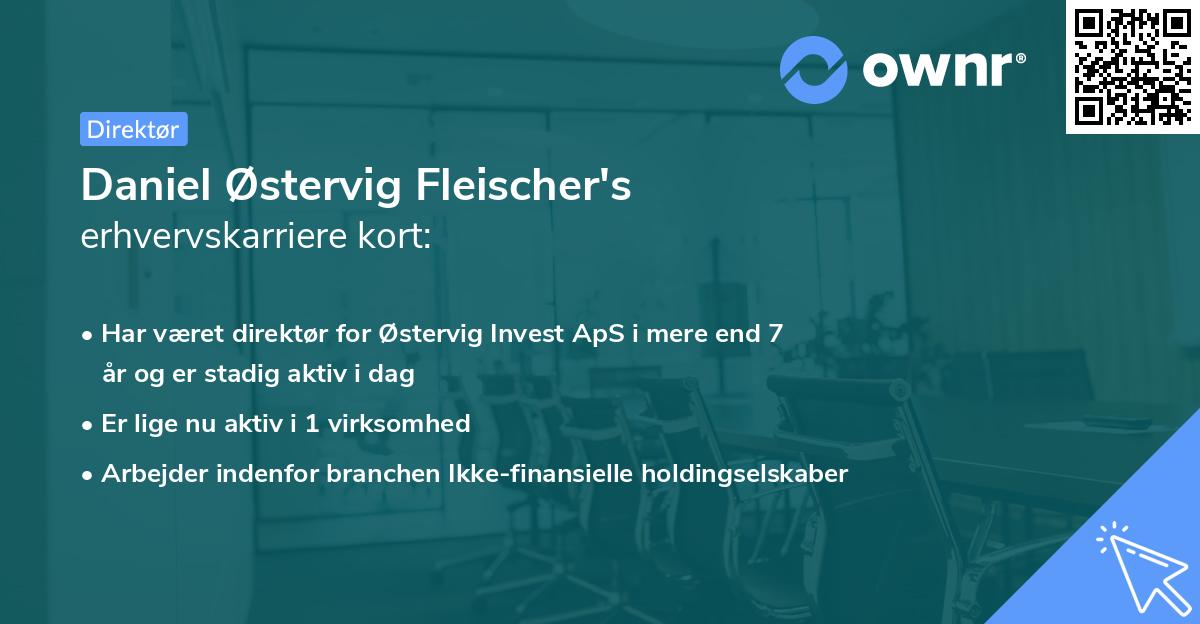 Daniel Østervig Fleischer's erhvervskarriere kort