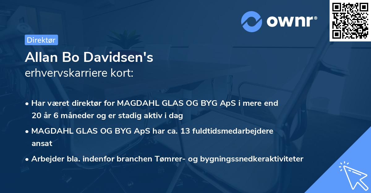Allan Bo Davidsen's erhvervskarriere kort