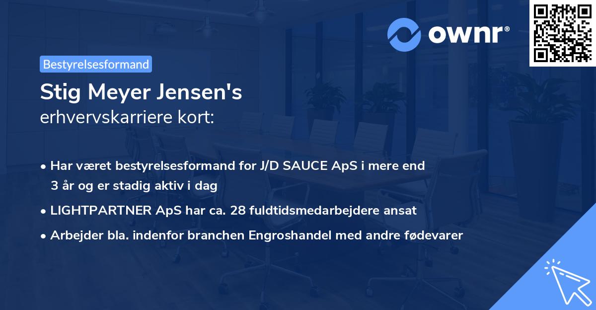 Stig Meyer Jensen's erhvervskarriere kort