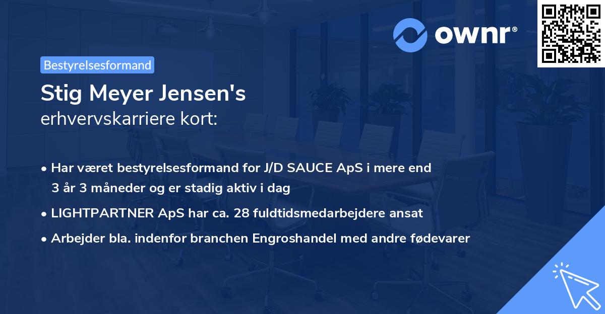 Stig Meyer Jensen's erhvervskarriere kort