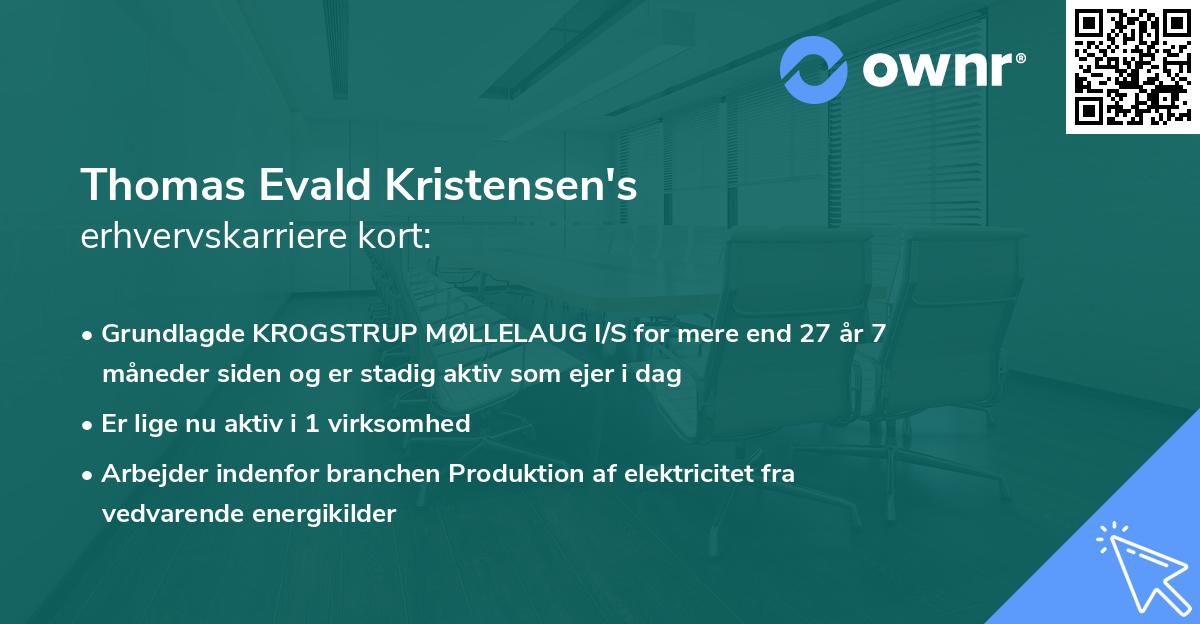 Thomas Evald Kristensen's erhvervskarriere kort