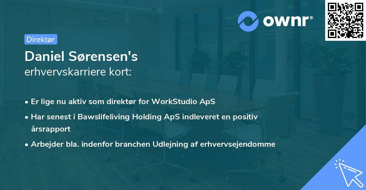 Daniel Sørensen's erhvervskarriere kort
