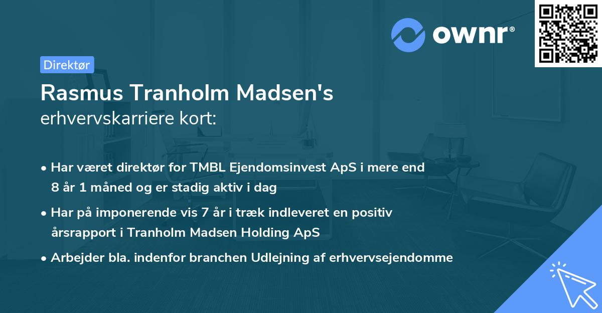 Rasmus Tranholm Madsen's erhvervskarriere kort