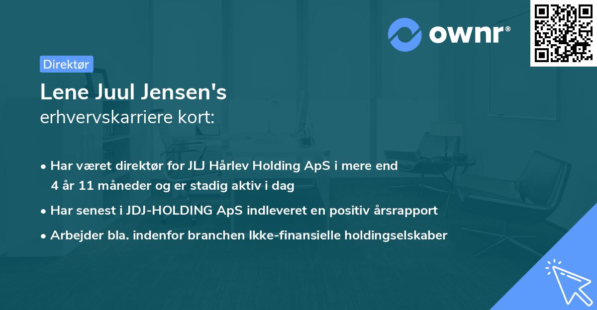 Lene Juul Jensen's erhvervskarriere kort