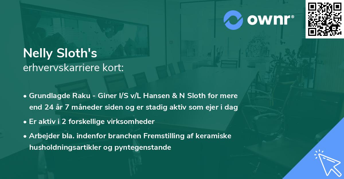 Nelly Sloth's erhvervskarriere kort