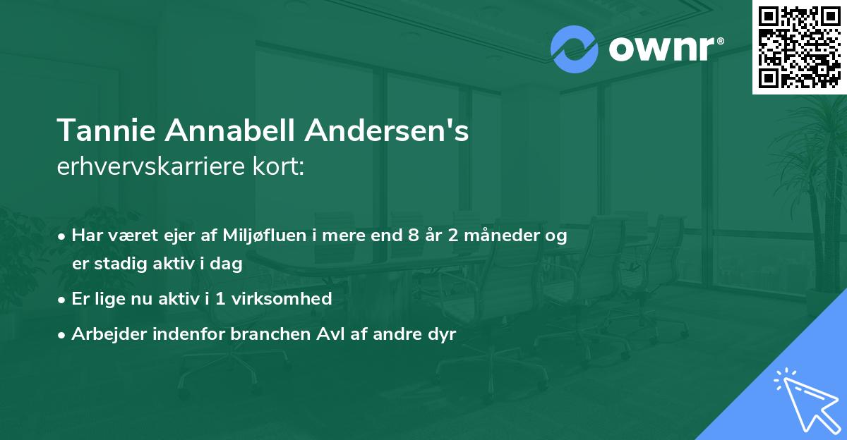 Tannie Annabell Andersen's erhvervskarriere kort