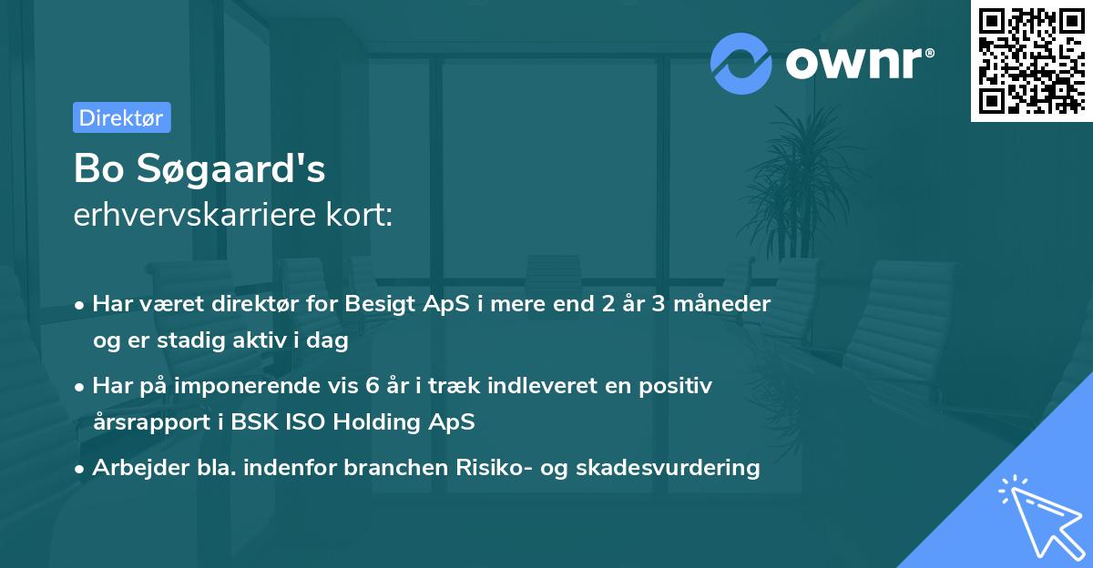 Bo Søgaard's erhvervskarriere kort