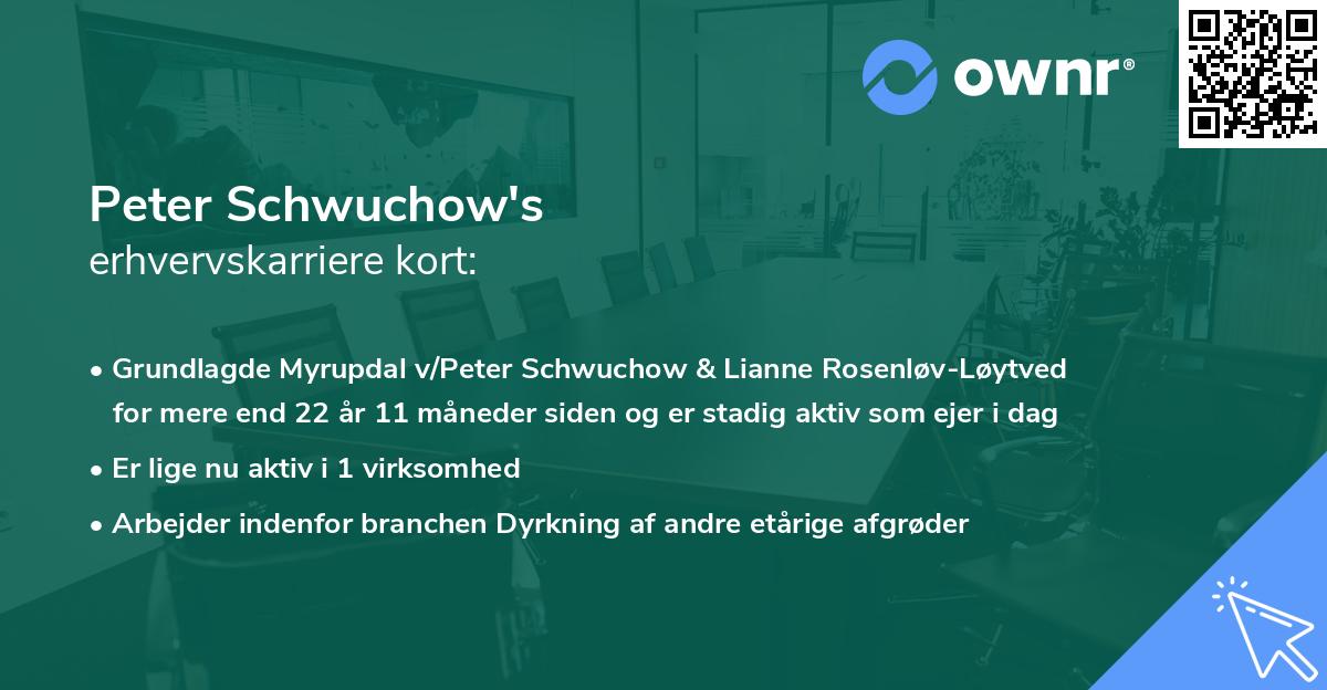 Peter Schwuchow's erhvervskarriere kort