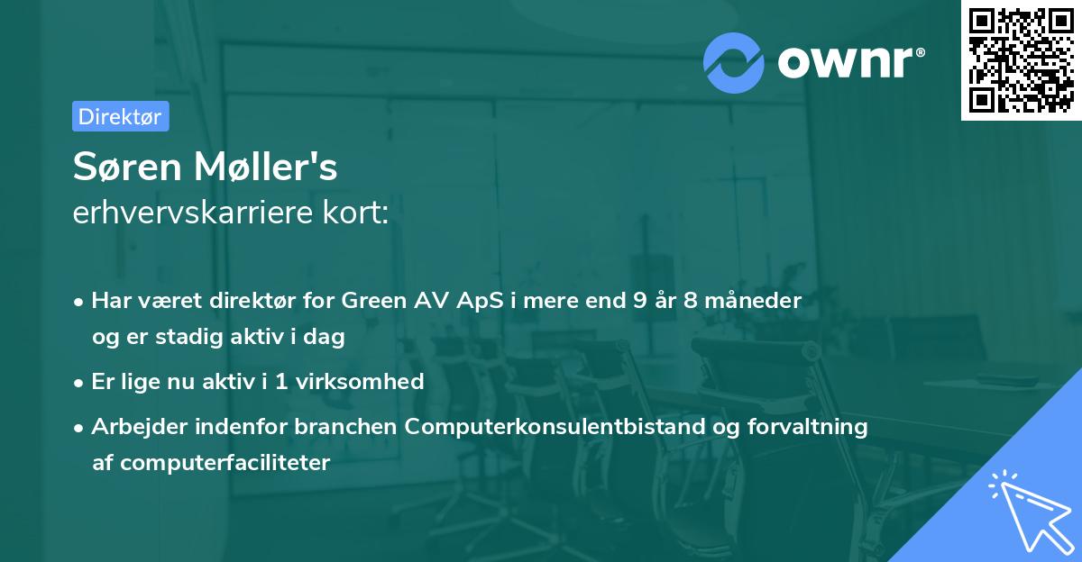 Søren Møller's erhvervskarriere kort