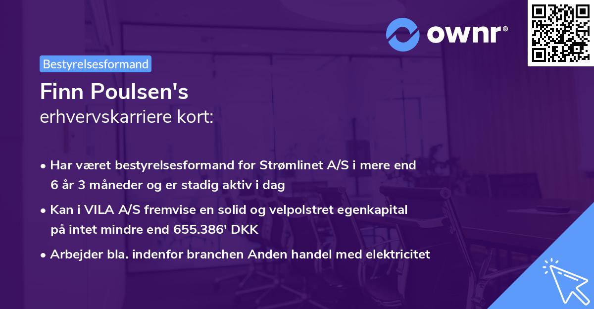 Finn Poulsen's erhvervskarriere kort