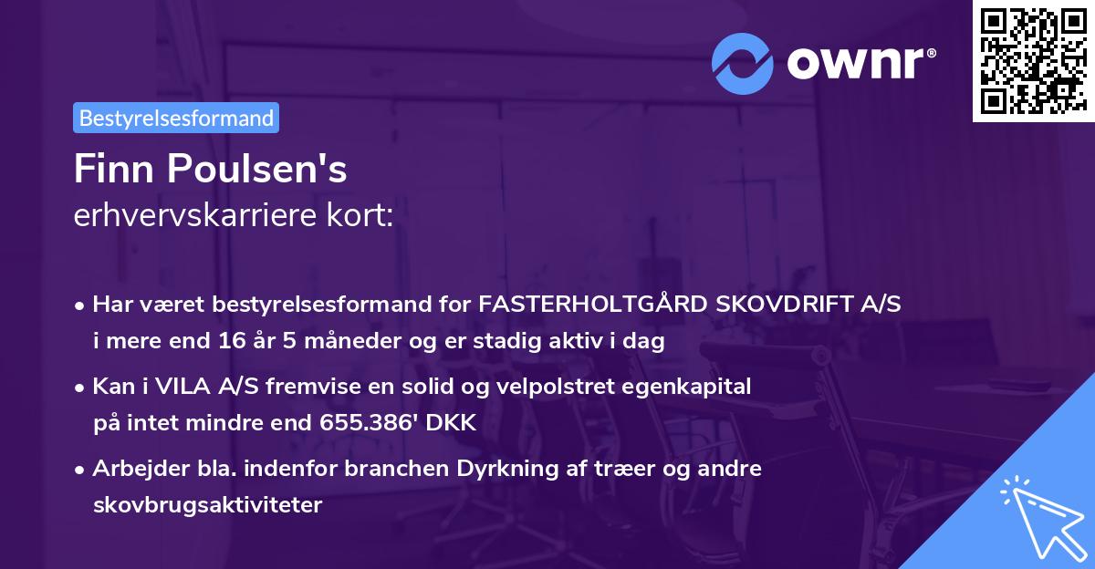 Finn Poulsen's erhvervskarriere kort