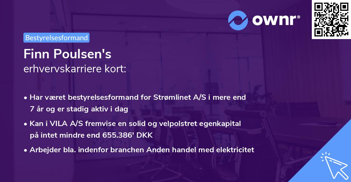 Finn Poulsen's erhvervskarriere kort