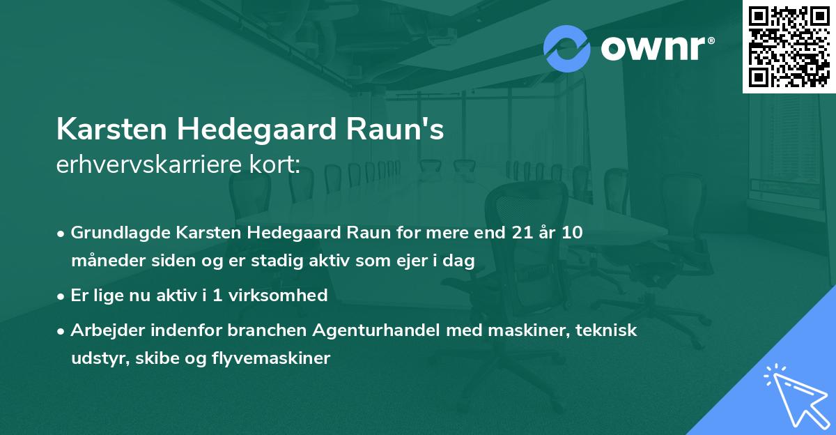 Karsten Hedegaard Raun's erhvervskarriere kort
