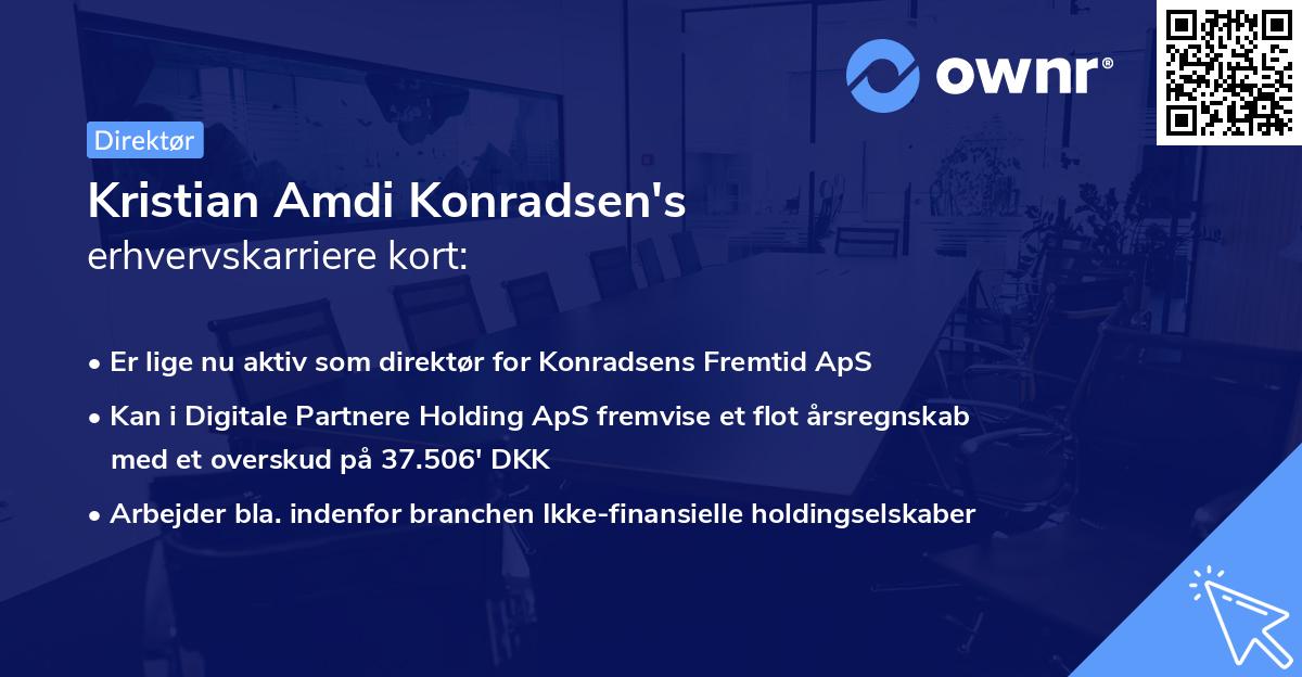 Kristian Amdi Konradsen's erhvervskarriere kort