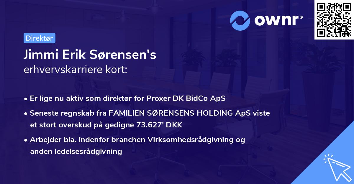 Jimmi Erik Sørensen's erhvervskarriere kort