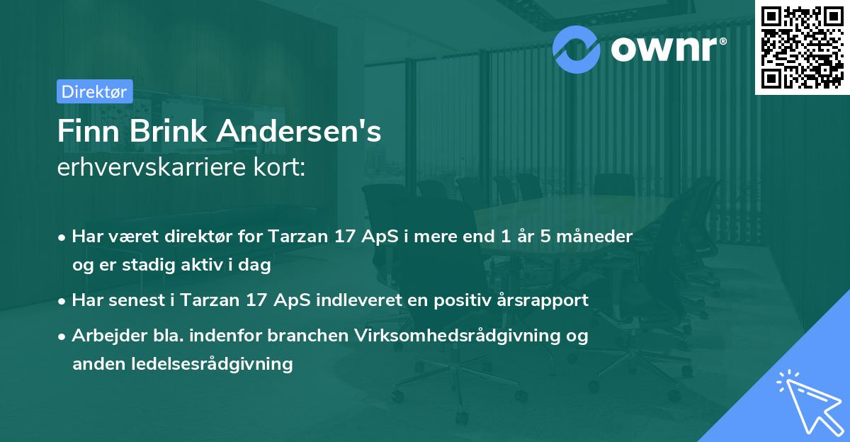 Finn Brink Andersen's erhvervskarriere kort