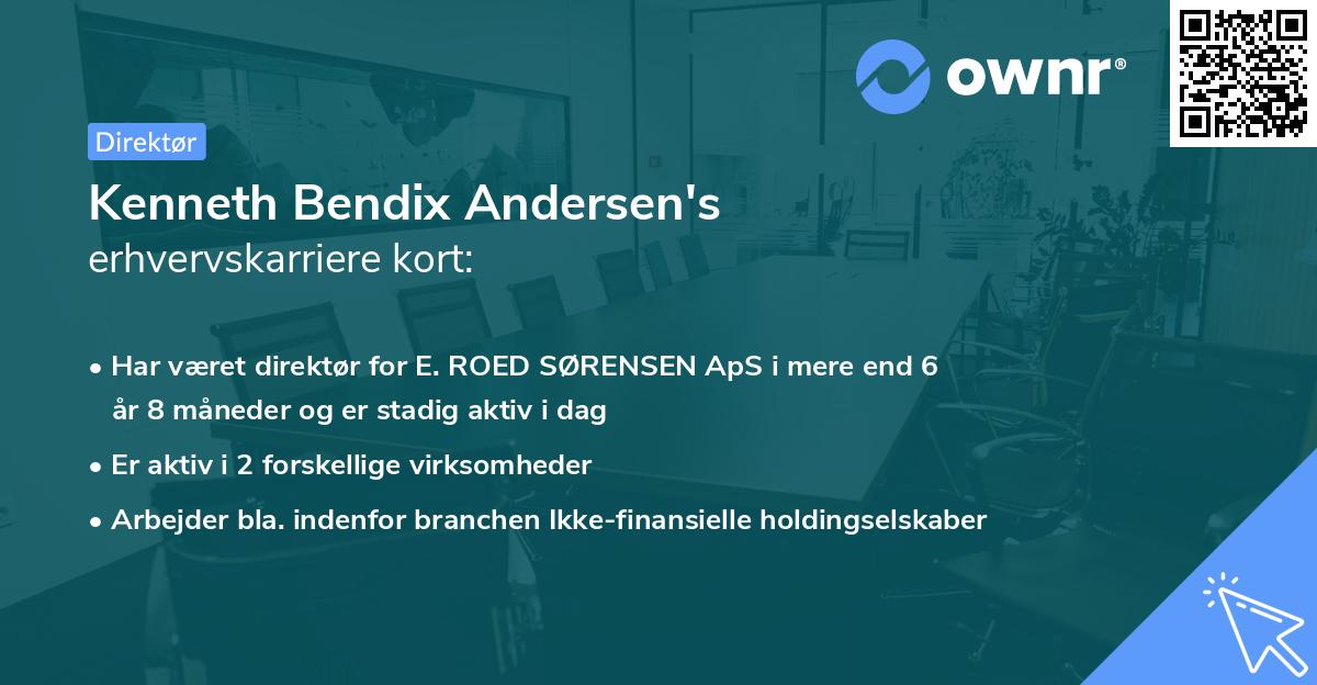 Kenneth Bendix Andersen's erhvervskarriere kort