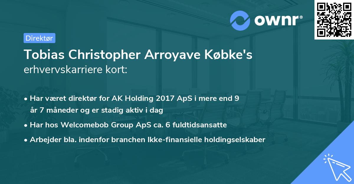 Tobias Christopher Arroyave Købke's erhvervskarriere kort