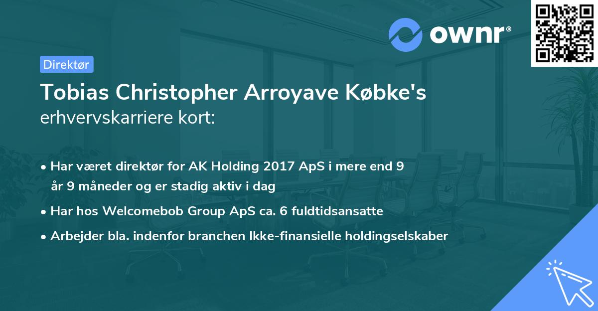 Tobias Christopher Arroyave Købke's erhvervskarriere kort