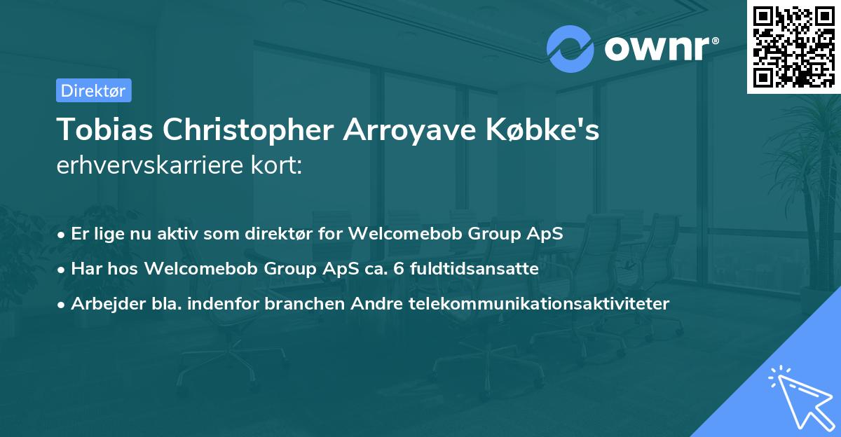 Tobias Christopher Arroyave Købke's erhvervskarriere kort