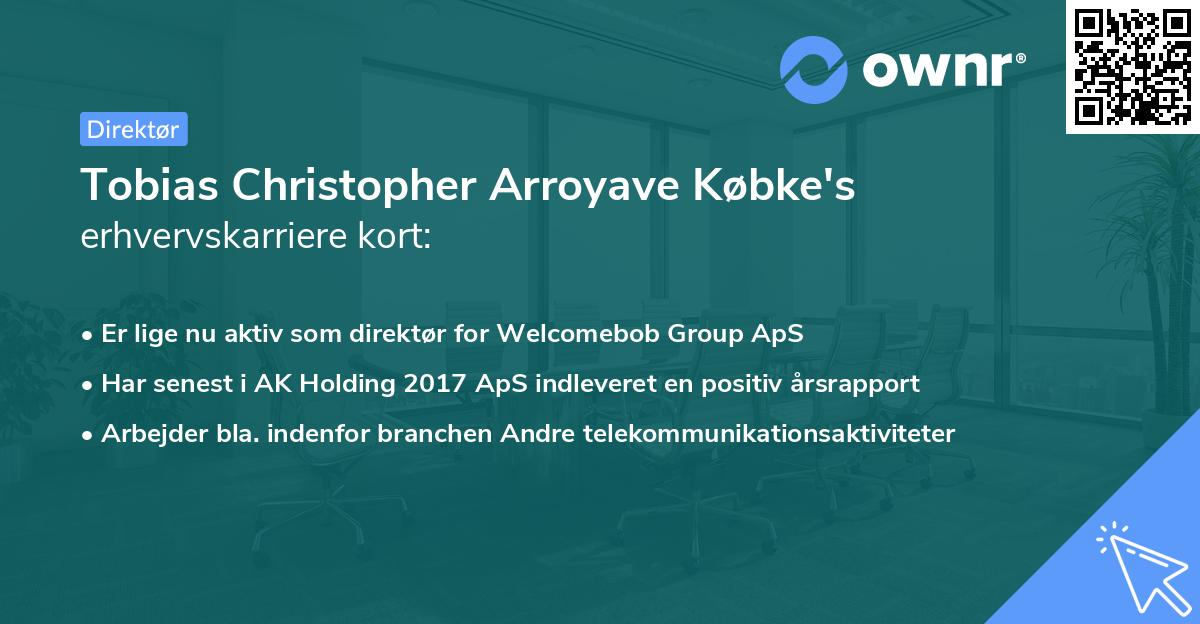 Tobias Christopher Arroyave Købke's erhvervskarriere kort