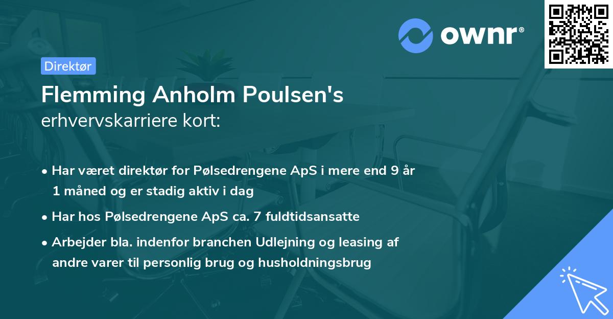 Flemming Anholm Poulsen's erhvervskarriere kort
