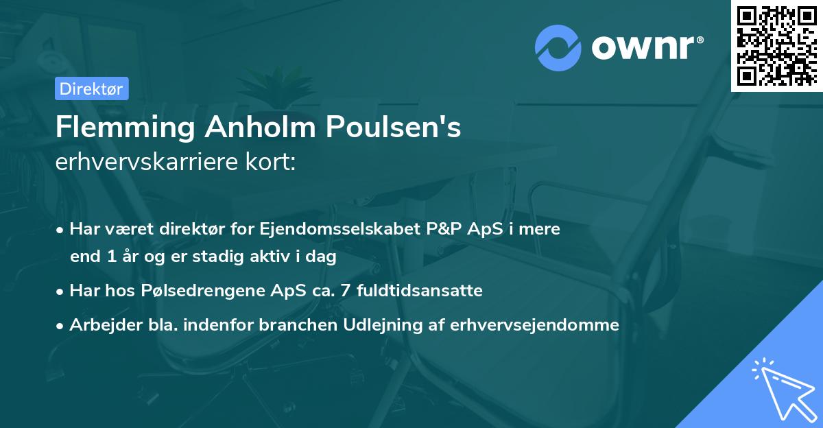 Flemming Anholm Poulsen's erhvervskarriere kort