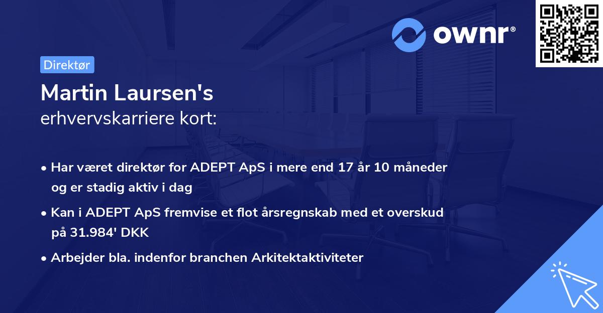 Martin Laursen's erhvervskarriere kort