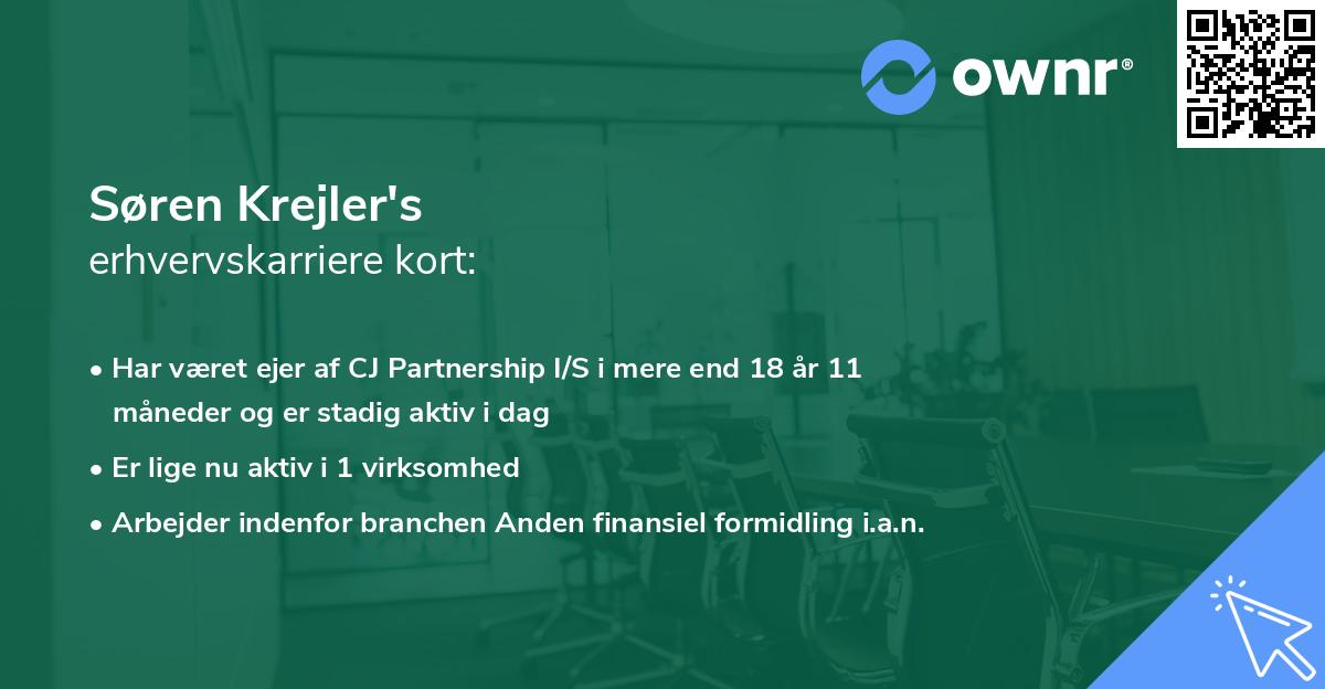 Søren Krejler's erhvervskarriere kort