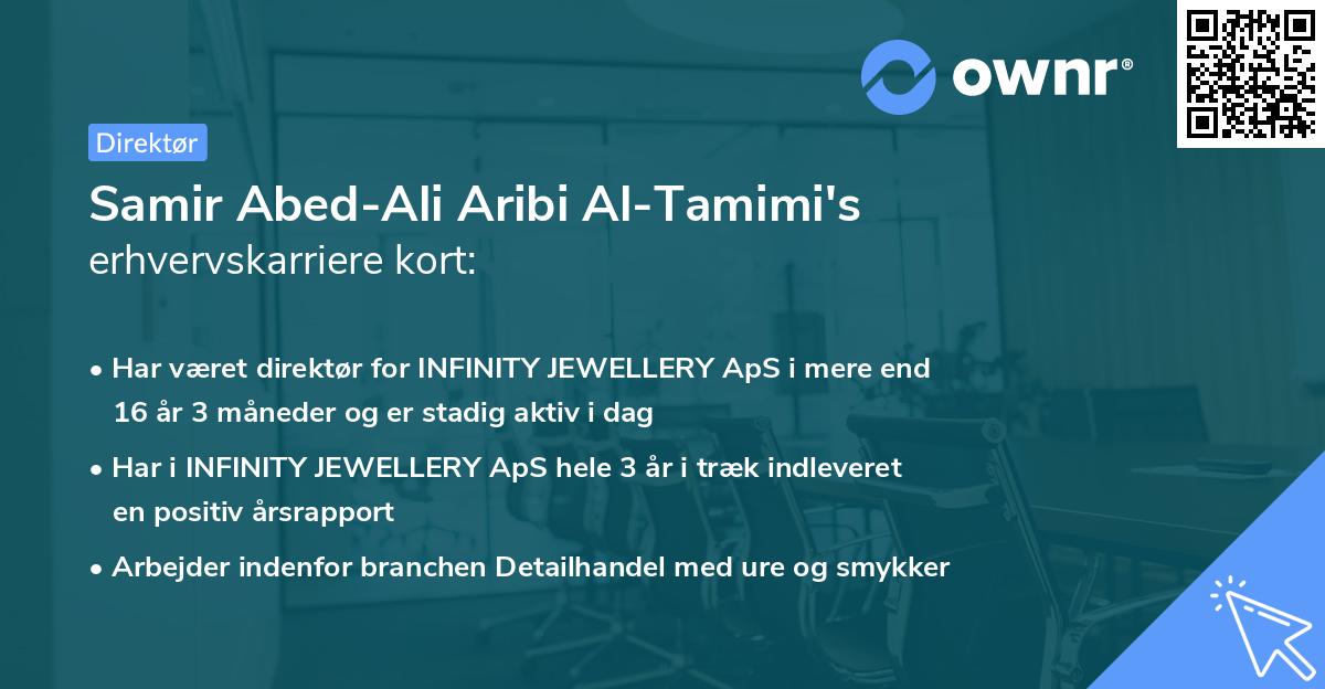 Samir Abed-Ali Aribi Al-Tamimi's erhvervskarriere kort