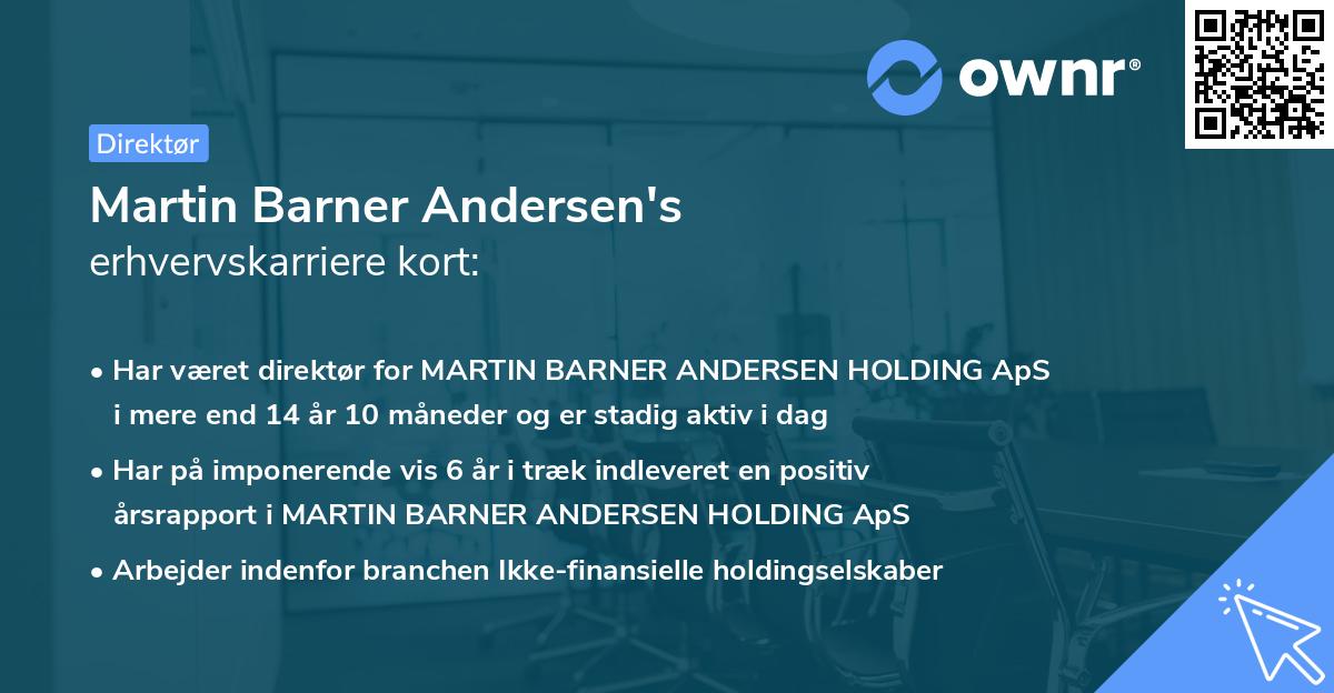 Martin Barner Andersen's erhvervskarriere kort