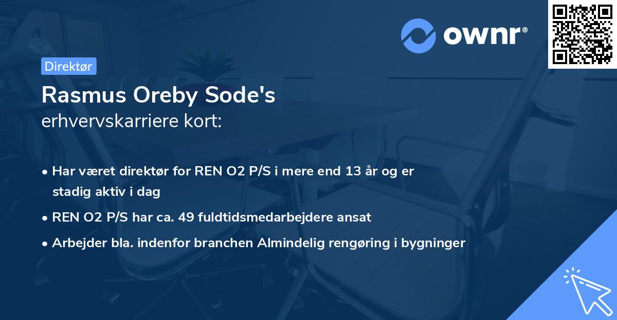 Rasmus Oreby Sode's erhvervskarriere kort