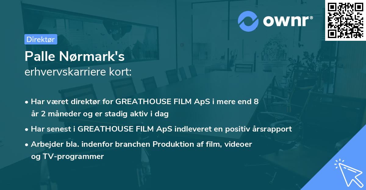 Palle Nørmark's erhvervskarriere kort