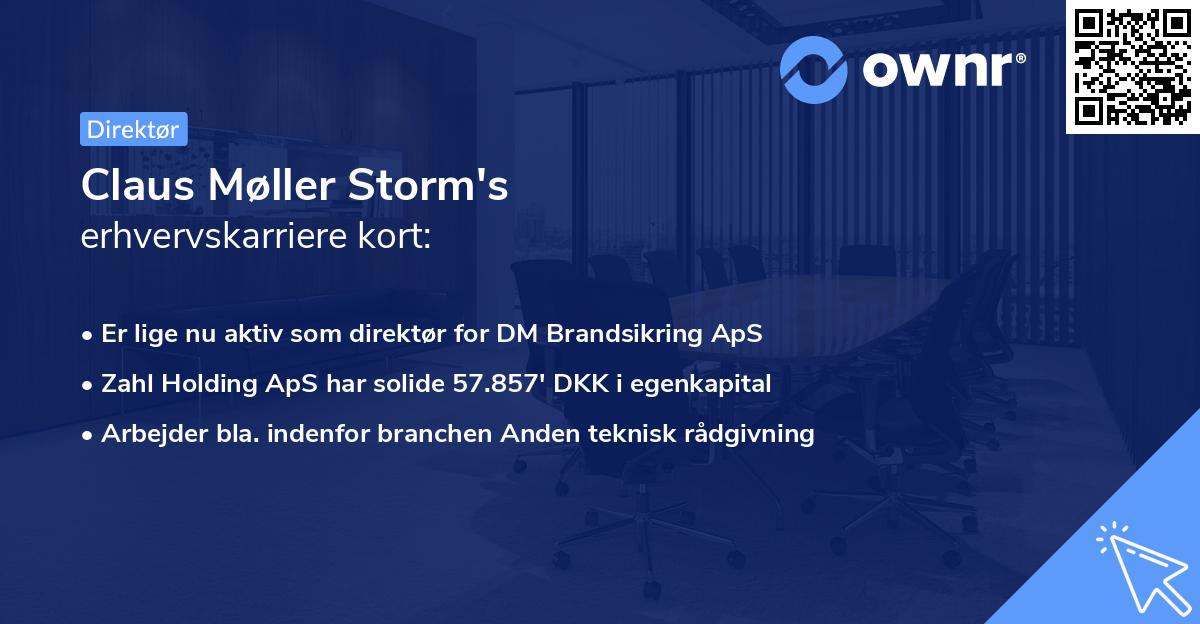 Claus Møller Storm's erhvervskarriere kort