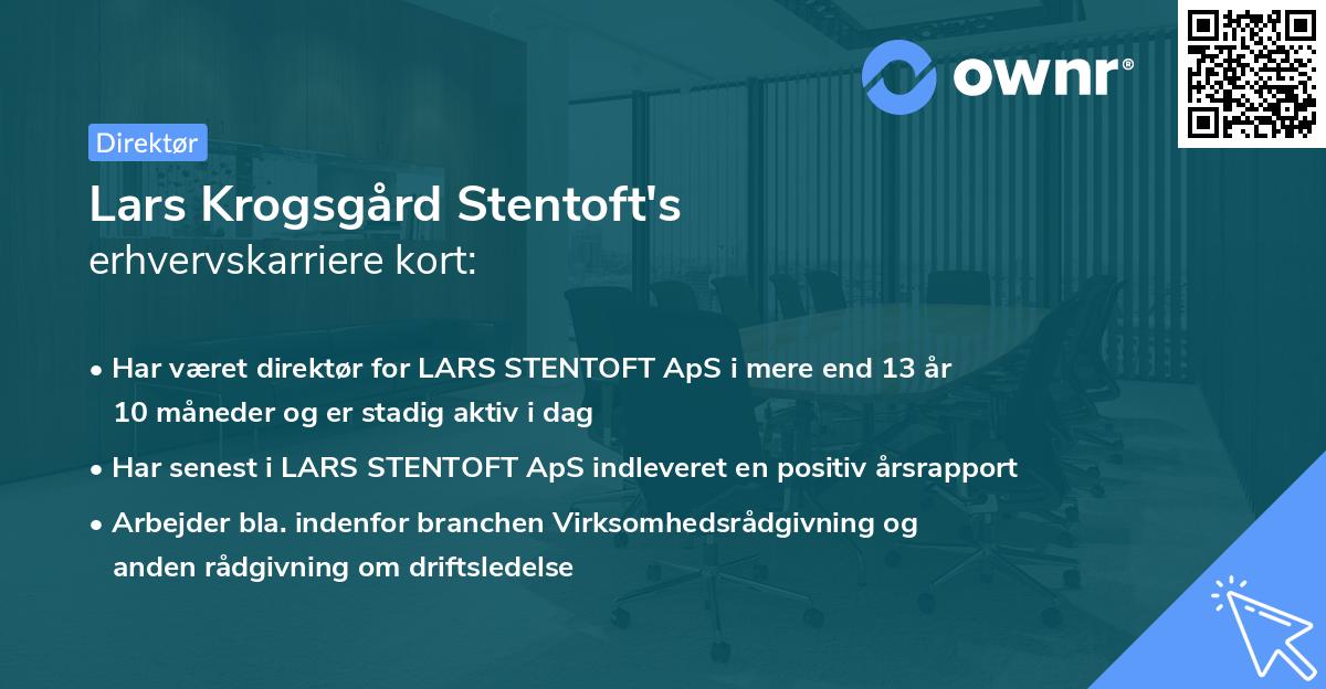 Lars Krogsgård Stentoft's erhvervskarriere kort