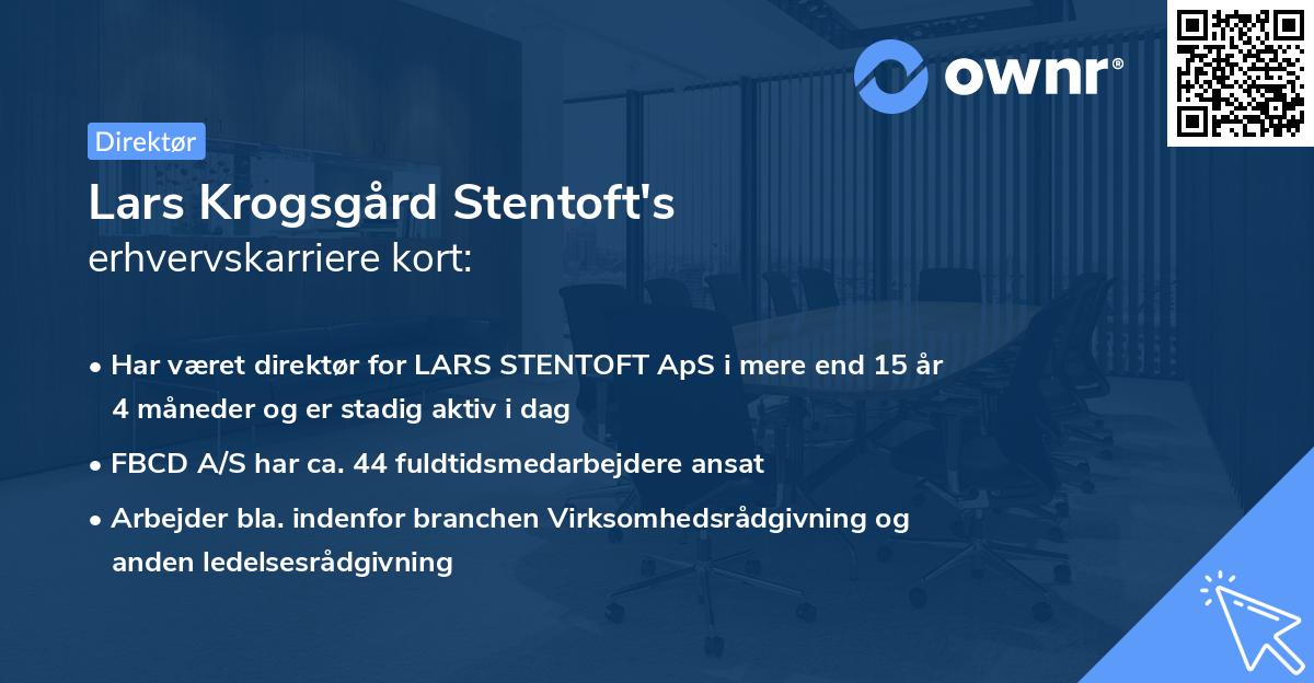 Lars Krogsgård Stentoft's erhvervskarriere kort