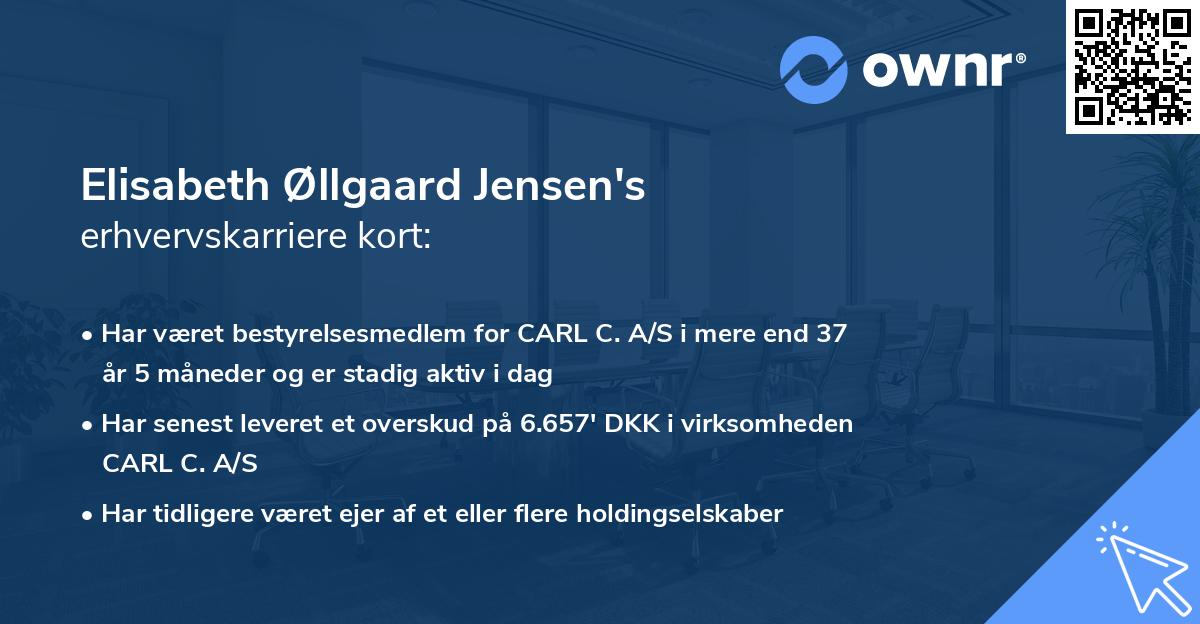 Elisabeth Øllgaard Jensen's erhvervskarriere kort