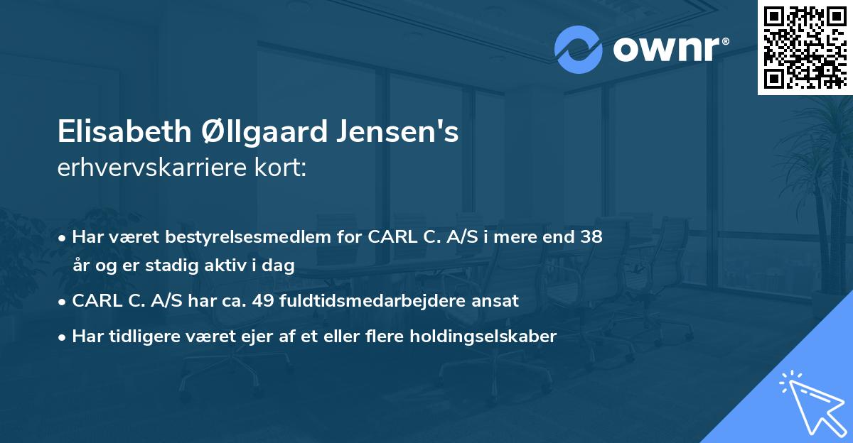 Elisabeth Øllgaard Jensen's erhvervskarriere kort