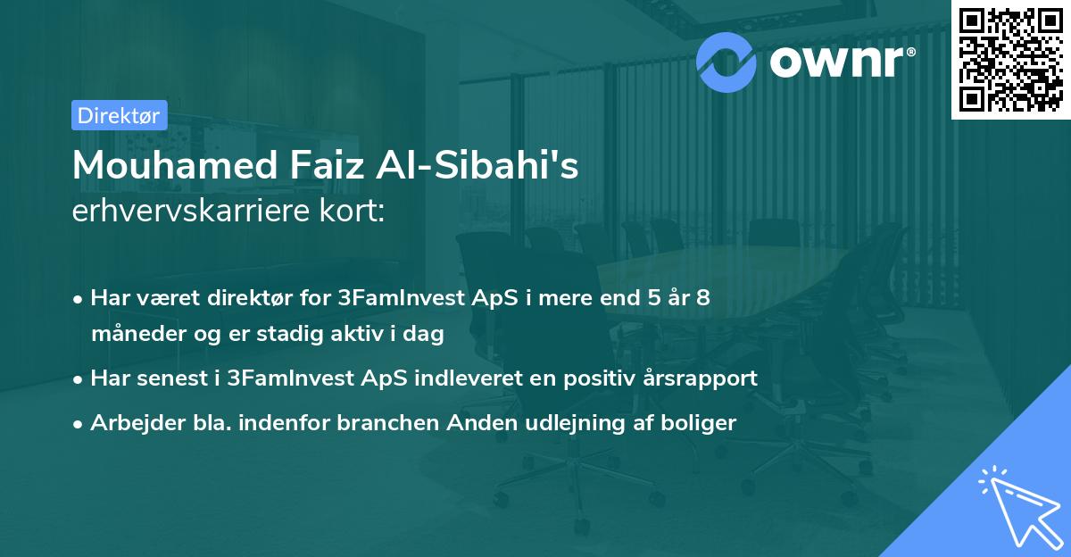 Mouhamed Faiz Al-Sibahi's erhvervskarriere kort
