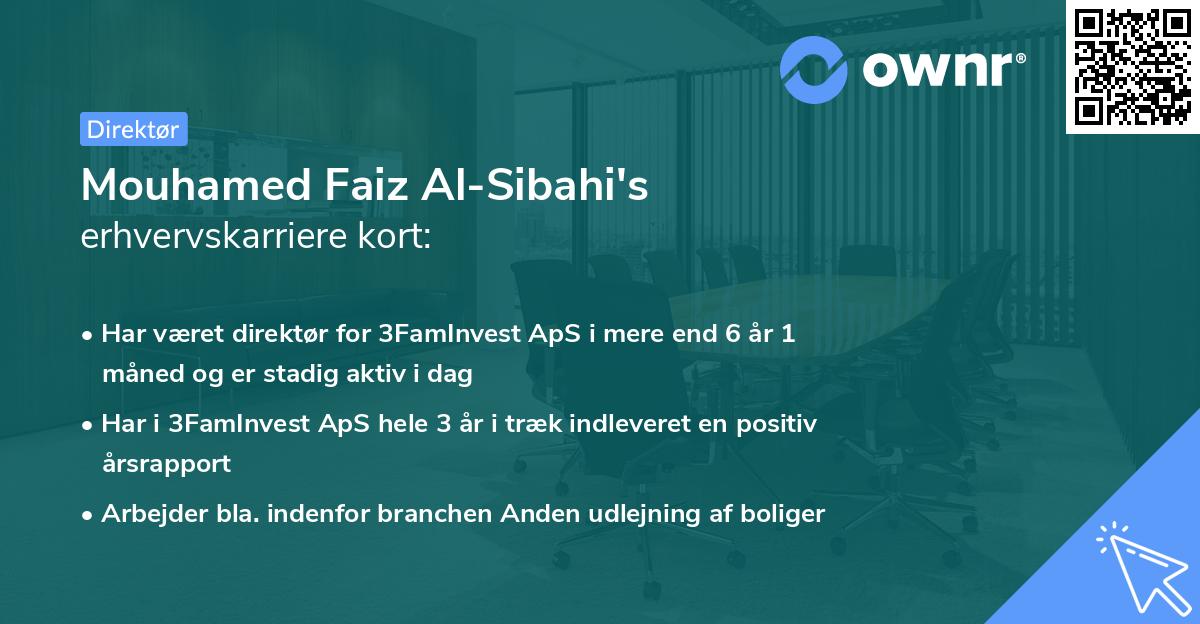 Mouhamed Faiz Al-Sibahi's erhvervskarriere kort