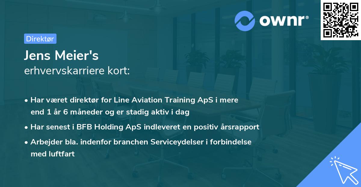 Jens Meier's erhvervskarriere kort