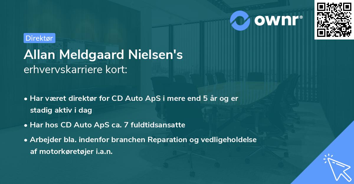 Allan Meldgaard Nielsen's erhvervskarriere kort