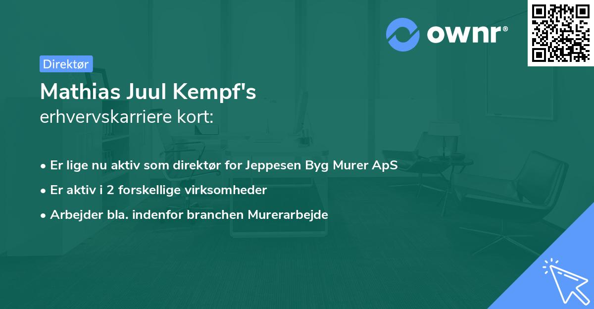 Mathias Juul Kempf's erhvervskarriere kort