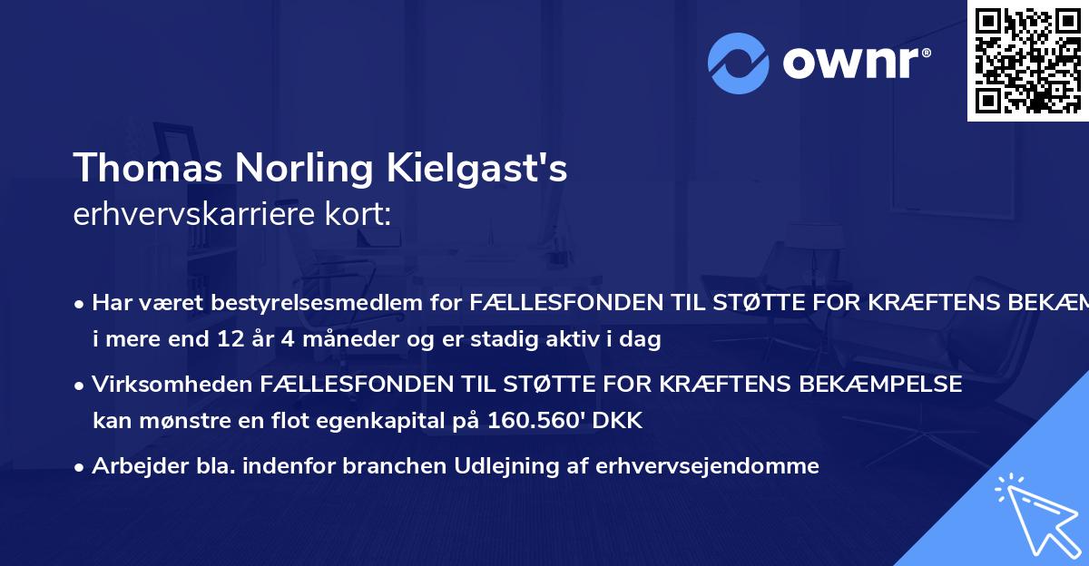 Thomas Norling Kielgast's erhvervskarriere kort